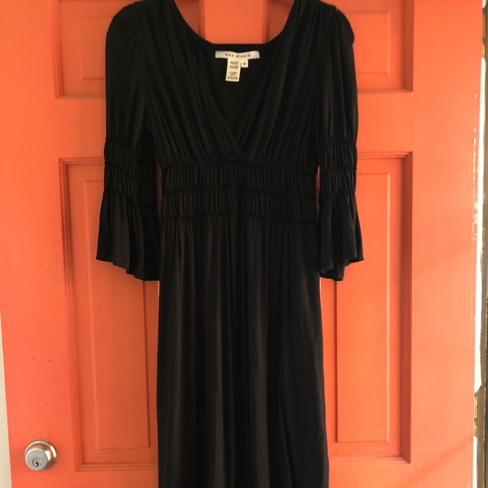 Black quarter length sleeve dress